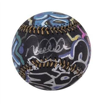 Derek Jeter Signed Cope2 Hand Painted Baseball (MLB Authenticated & Steiner)
